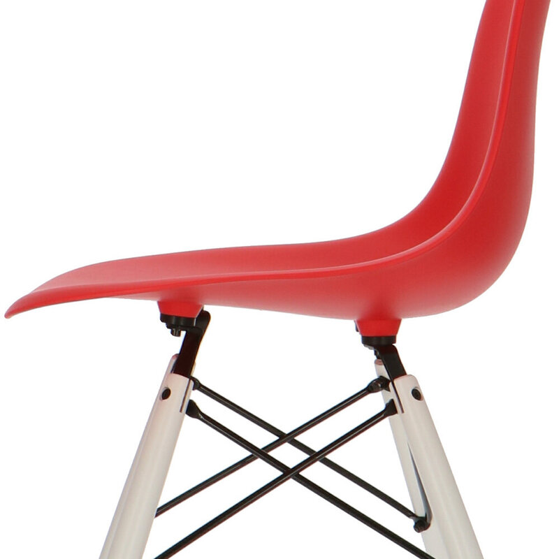 POP Stol DSW Vit Bas Röd POPfurniture POP Stol DSW Vit Bas Röd