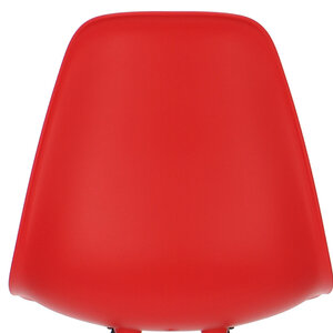 Chaise POP DSW Pieds Blancs Rouge POPfurniture Chaise POP DSW Pieds Blancs Rouge