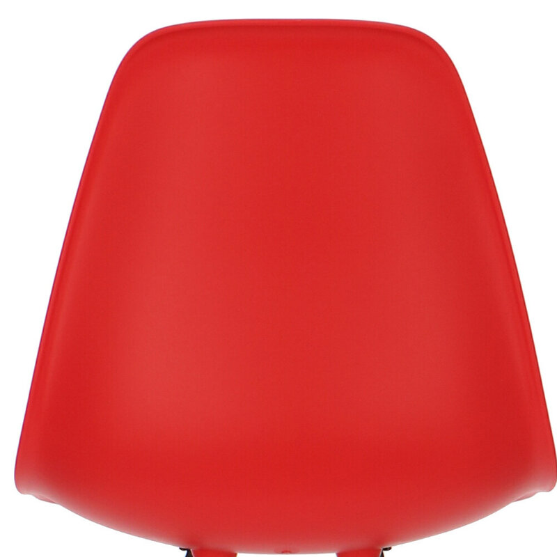 POPfurniture POP Stuhl DSW Weißes Untergestell Rot
