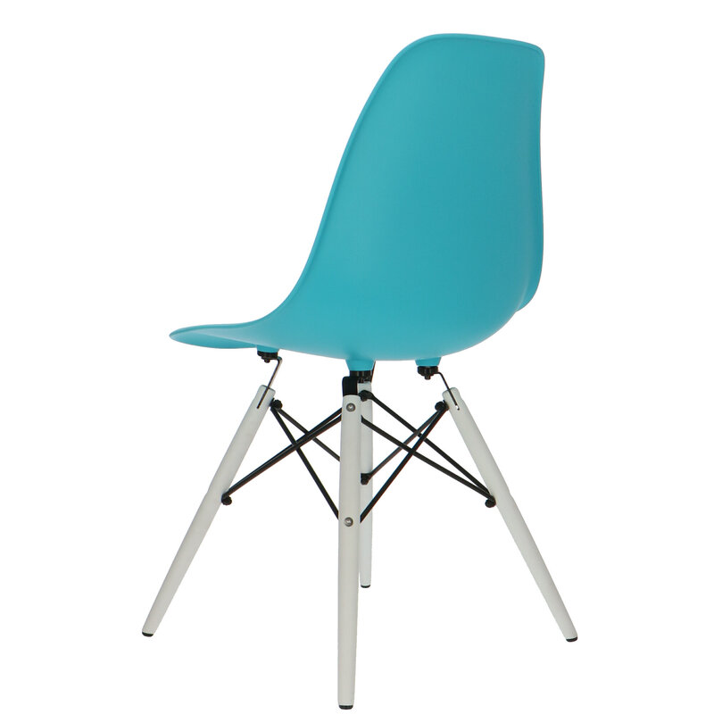 POPfurniture POP Stol DSW Hvid Chassis Turkis