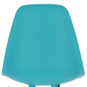 POPfurniture POP Stuhl DSW Weißes Untergestell Türkis