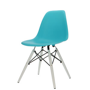 POPfurniture POP Stol DSW Hvid Chassis Turkis