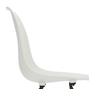 POPfurniture Chaise POP DSW Pieds Blancs Blanc