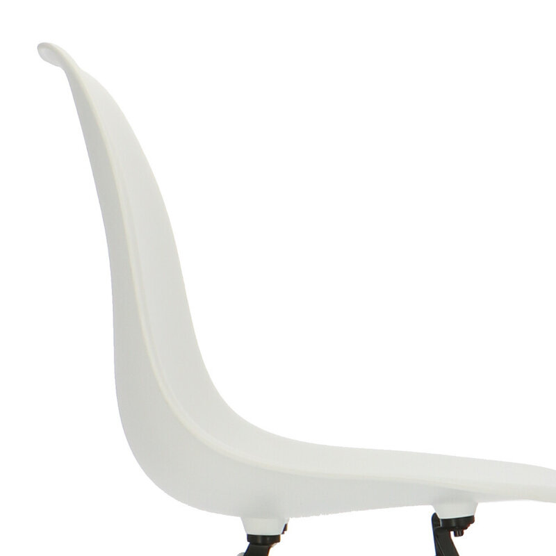 POPfurniture Chaise POP DSW Pieds Blancs Blanc