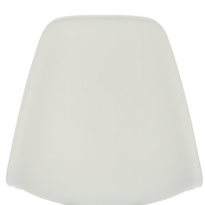 POPfurniture Chaise POP DSW Pieds Blancs Blanc