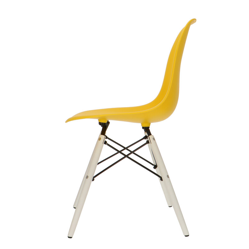 POPfurniture POP Stuhl DSW Weißes Untergestell Gelb