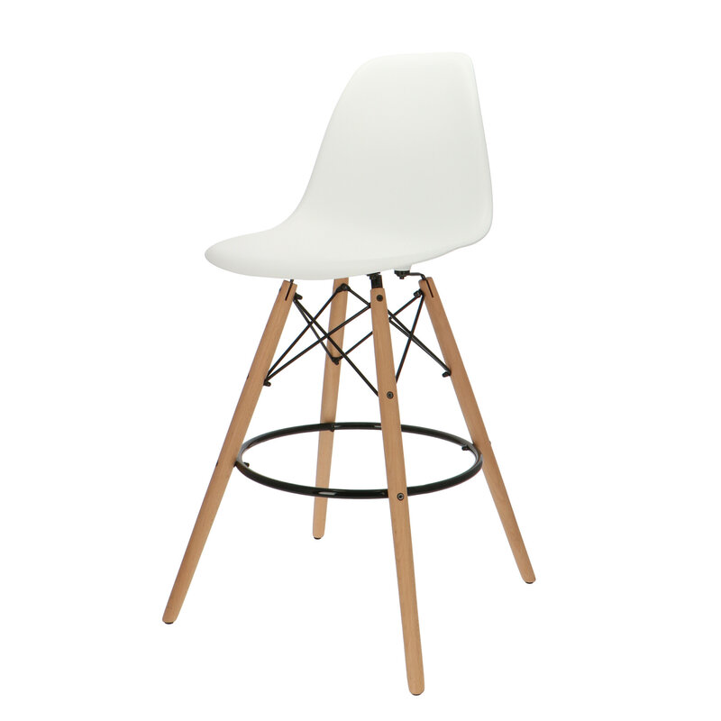 POPfurniture POP DSW Tabouret De Bar Blanc