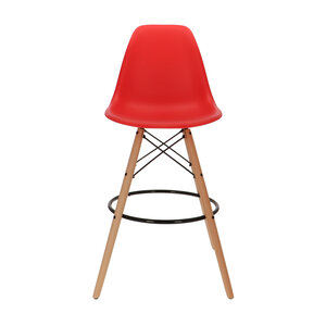 POPfurniture POP DSW Bar Stool Red