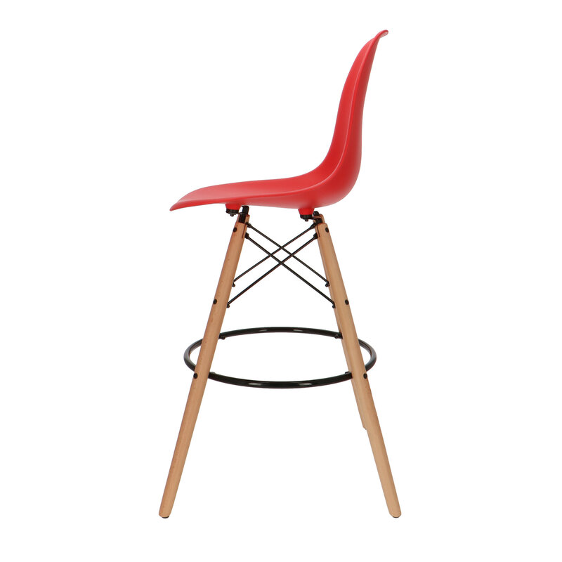 POPfurniture POP DSW Bar Stool Red