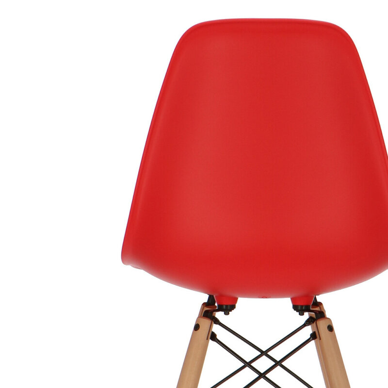 POPfurniture POP DSW Bar Stool Red