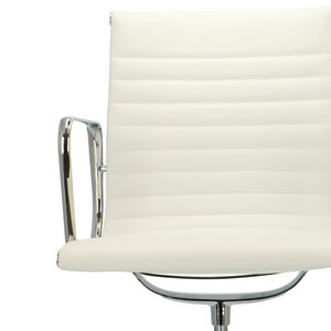 POP Office Chair EA 108 White Leather POPfurniture POP Office Chair EA 108 White Leather