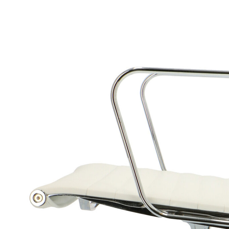POP Kontorsstol EA 108 Vit Läder POPfurniture POP Kontorsstol EA 108 Vit Läder