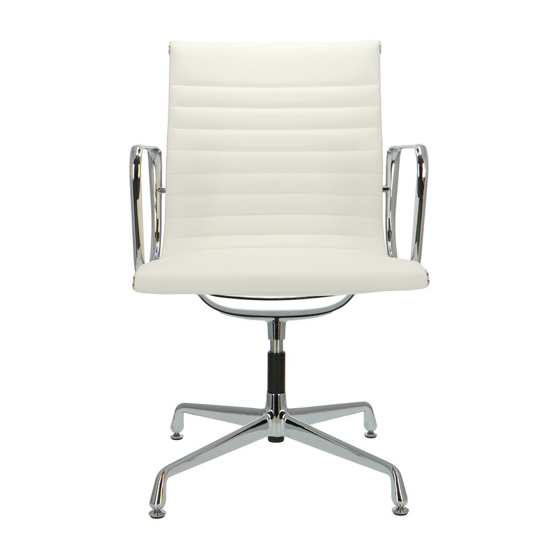 POPfurniture Chaise De Bureau POP EA 108 Blanc Cuir
