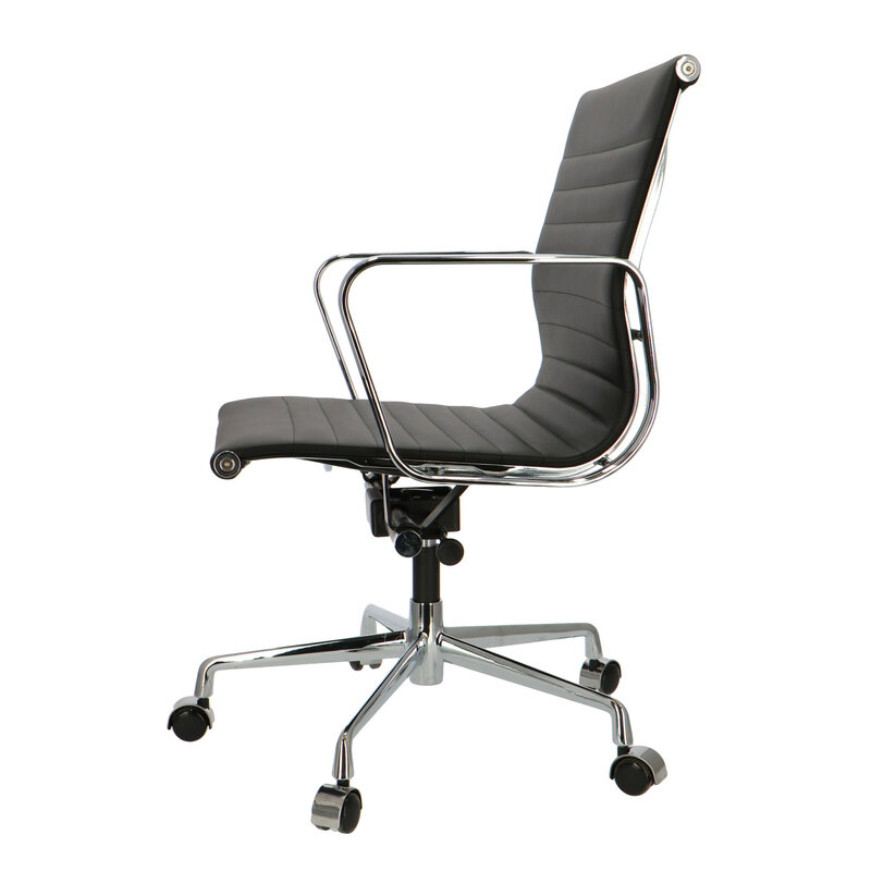 POPfurniture POP Office Chair EA 117 Black Leather