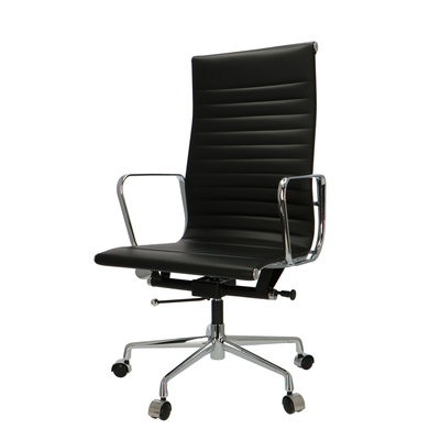 POP Office Chair EA 119 Black Leather