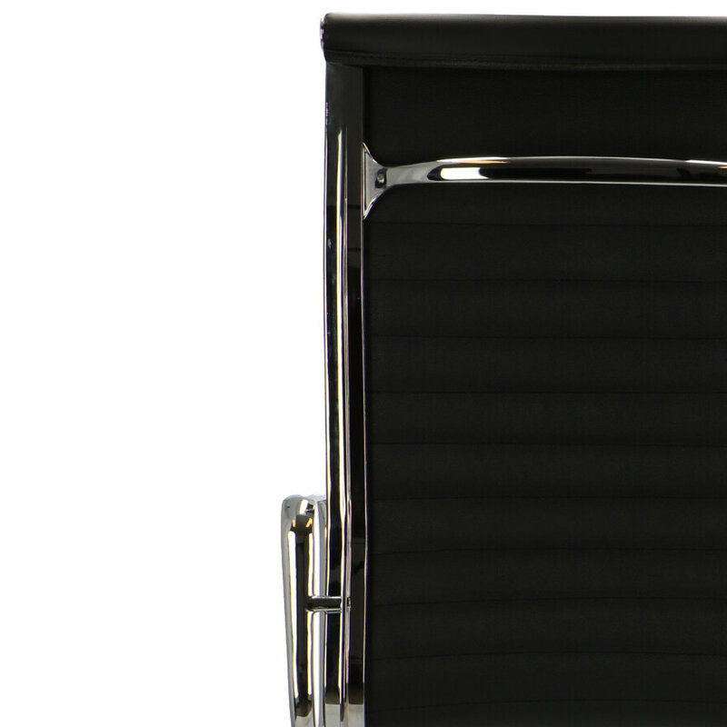 POP Bürostuhl EA 119 Schwarz Leder POPfurniture POP Bürostuhl EA 119 Schwarz Leder