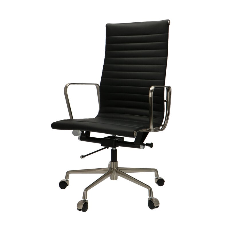 POPfurniture Chaise De Bureau POP EA 119 Premium Noir Aluminium