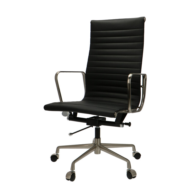 POPfurniture Chaise De Bureau POP EA 119 Premium Noir Aluminium