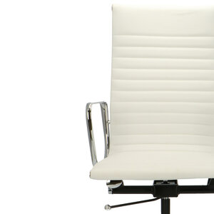 POPfurniture Chaise De Bureau POP EA 119 Blanc Cuir