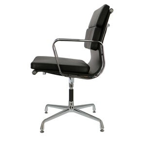 POP Chaise De Bureau EA 208 Noir Cuir POPfurniture POP Chaise De Bureau EA 208 Noir Cuir