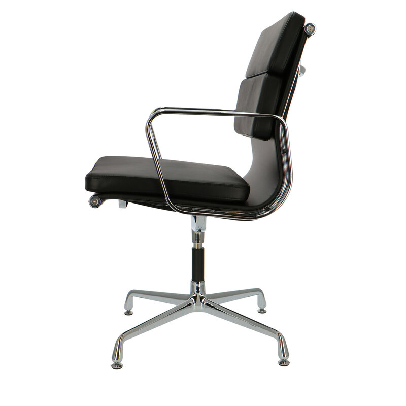 POP Kontorsstol EA 208 Svart Läder POPfurniture POP Kontorsstol EA 208 Svart Läder