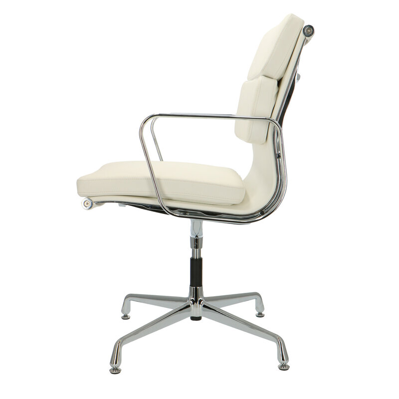 POPfurniture POP Kontorstol EA 208 Hvid Læder