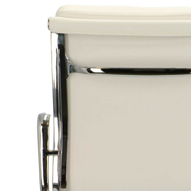 POPfurniture POP Office chair EA 208 White Leather