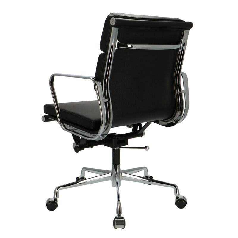 POPfurniture Chaise De Bureau POP EA 217 Noir Cuir