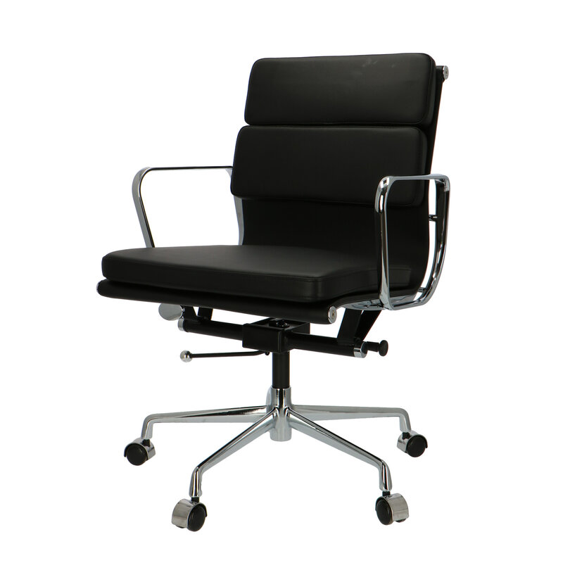 POPfurniture POP Bürostuhl EA 217 Schwarz Leder