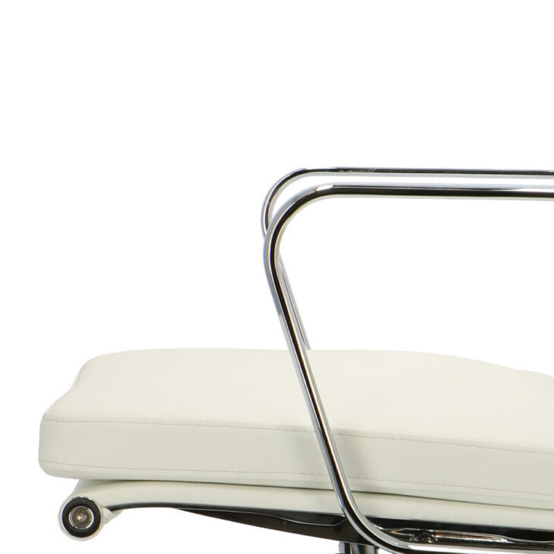 POP Kontorsstol EA 217 Vit Läder POPfurniture POP Kontorsstol EA 217 Vit Läder