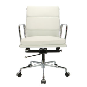 POPfurniture POP Kontorstol EA 217 Hvid Læder