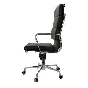 POPfurniture Chaise De Bureau POP EA 219 Noir Cuir