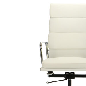 POPfurniture POP Kontorstol EA 219 Hvid Læder