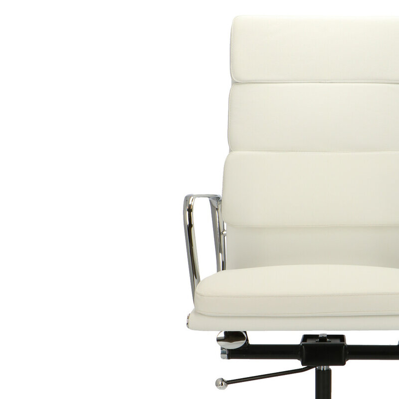 POPfurniture POP Kontorstol EA 219 Hvid Læder