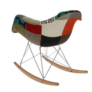 POPfurniture Chaise à bascule POP RAR Patchwork