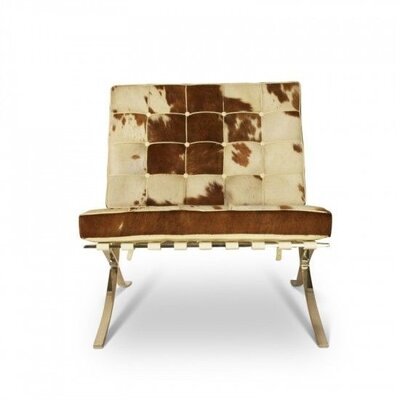 Barcelona Chair Cowhide Brown/Crème