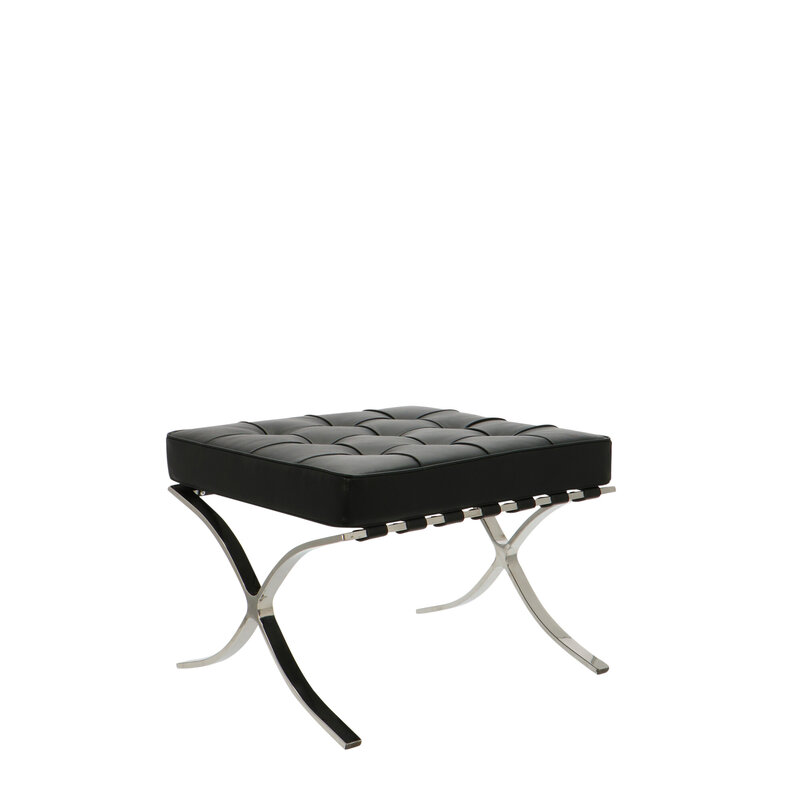 Barcelona chair Barcelona Chair Ottoman Svart