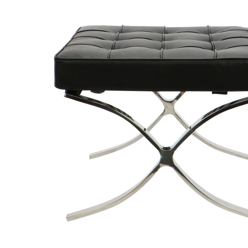 Barcelona chair Barcelona Chair Ottoman Svart