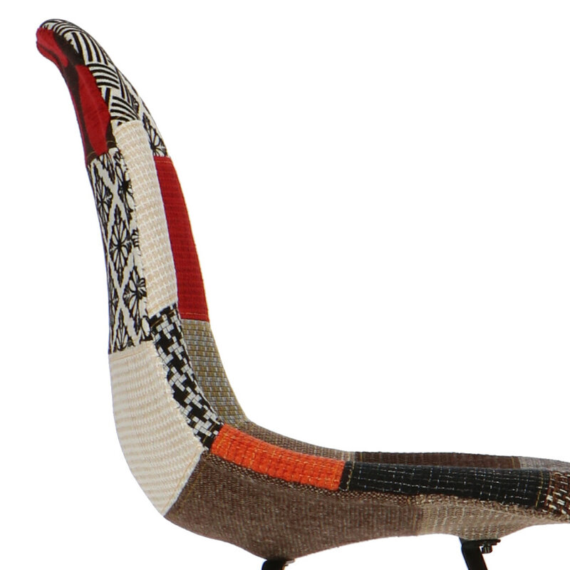 POPfurniture POP Stol DSW Hvid Chassis Patchwork