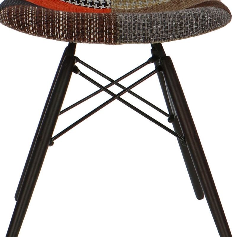 POPfurniture POP Chair DSW Dark Base Patchwork