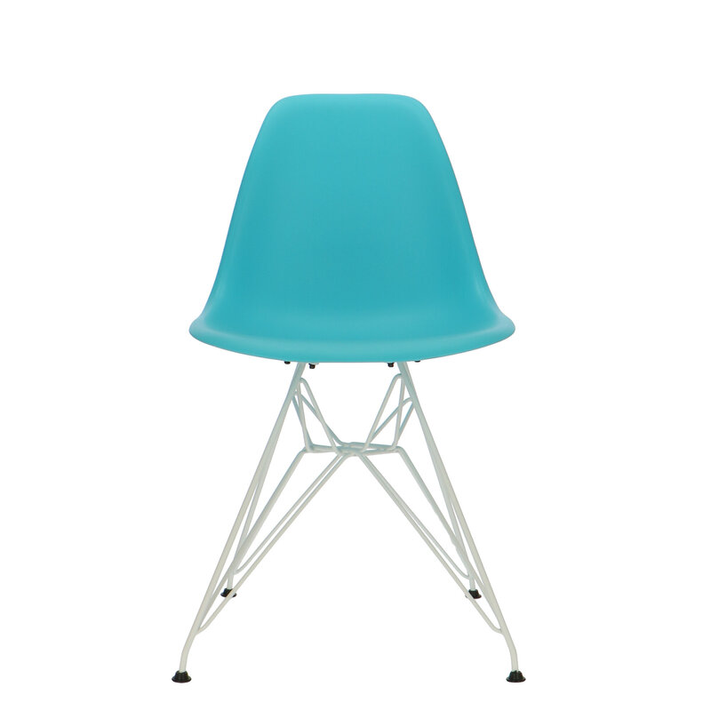 POPfurniture Chaise POP DSR Pieds Blancs Turquoise