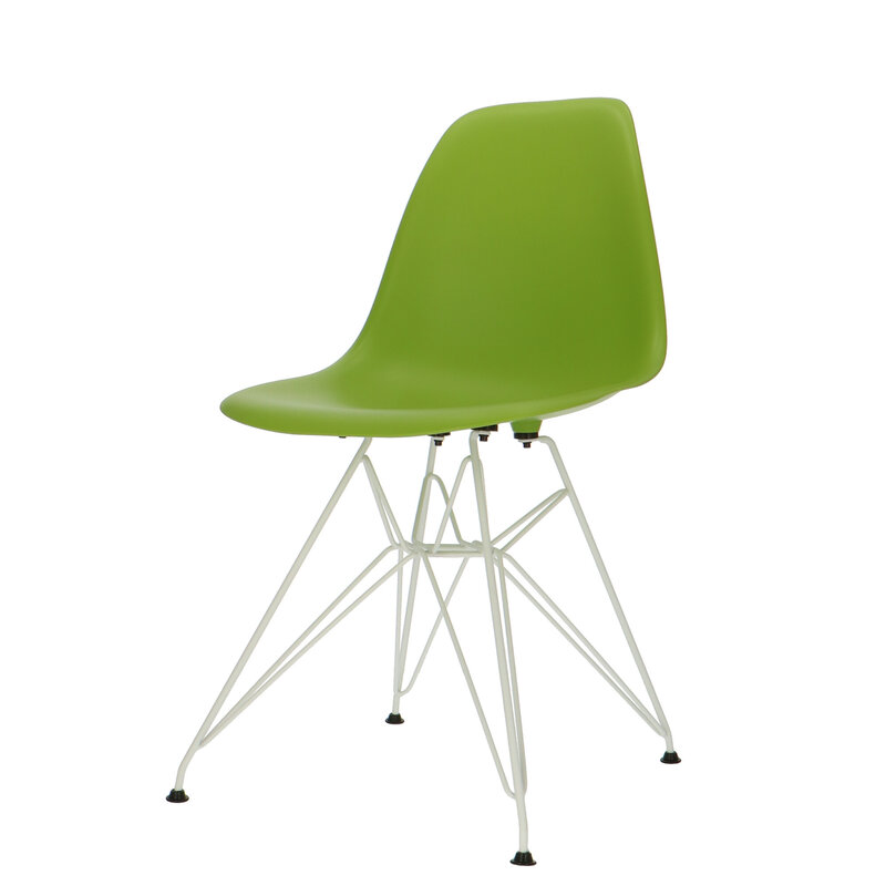 POPfurniture POP Stuhl DSR Weißes Untergestell Grün