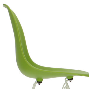 POPfurniture POP Chair DSR White Base Green
