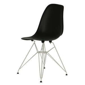 POPfurniture POP Stuhl DSR Weißes Untergestell Schwarz