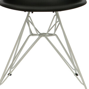POPfurniture POP Stuhl DSR Weißes Untergestell Schwarz