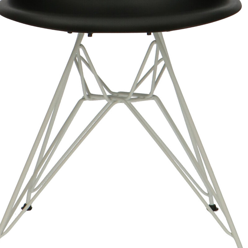 POPfurniture POP Stol DSR Vit Bas Svart