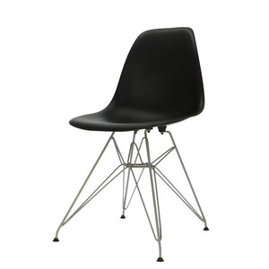 POPfurniture POP Stuhl DSR Graues Untergestell Schwarz