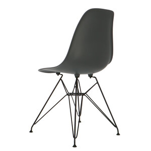 POPfurniture Chaise POP DSR Pieds Noirs Anthracite