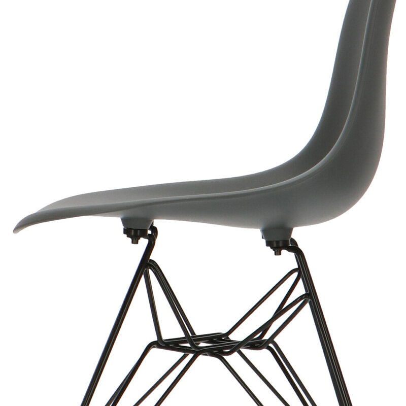 POPfurniture POP Stuhl DSR Schwarzes Untergestell Anthrazit