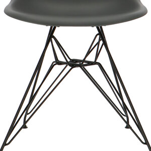 POPfurniture Chaise POP DSR Pieds Noirs Anthracite